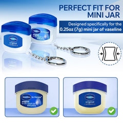 Generic close-up of holder texture and cavity protecting mini jar benefit
