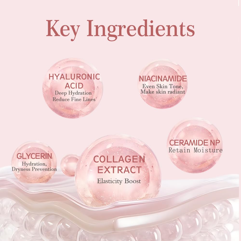 Generic product applied on face illustrating overnight wrap coverage and comfortable wear