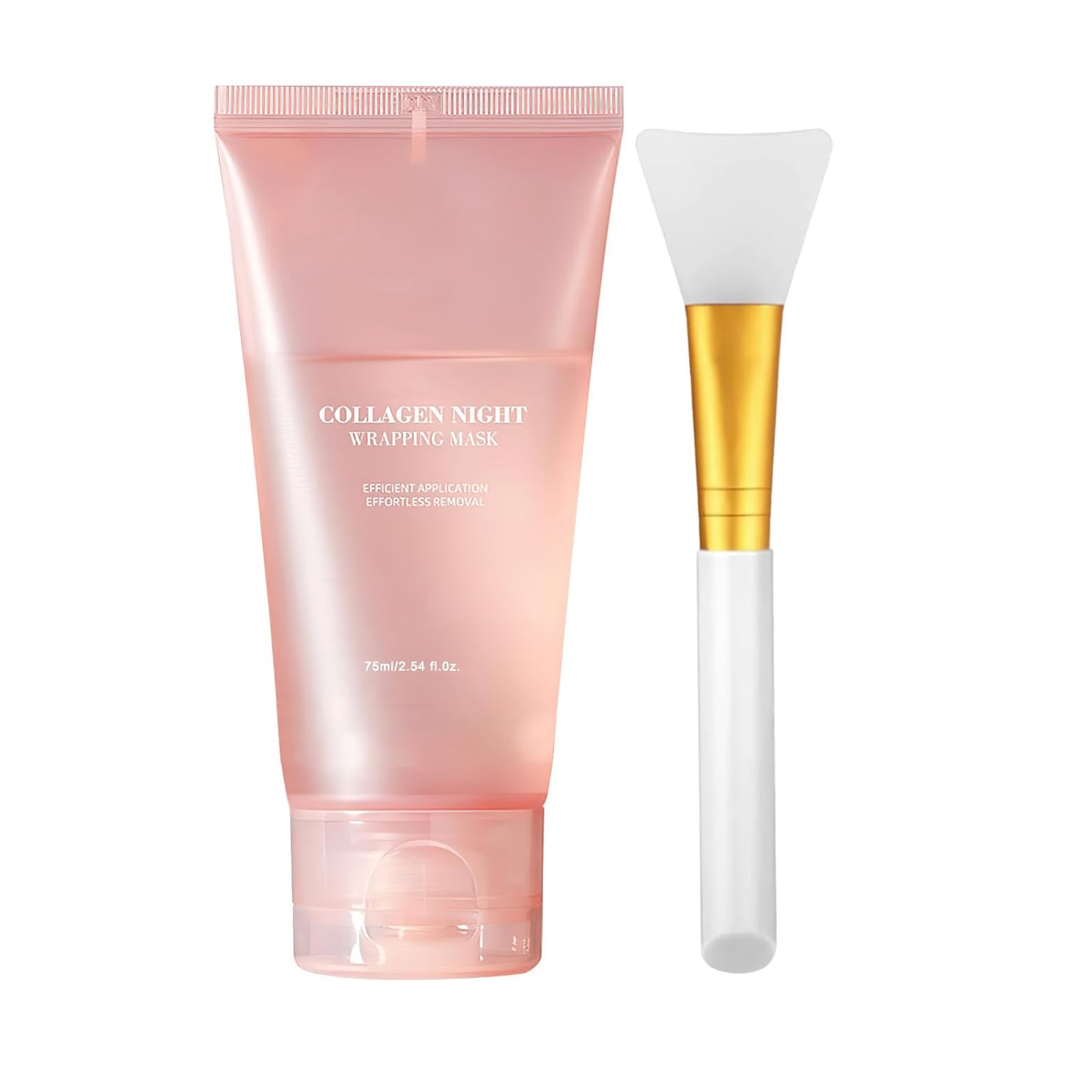 Generic collagen mask front tube showing packaging and capacity for convenient storage