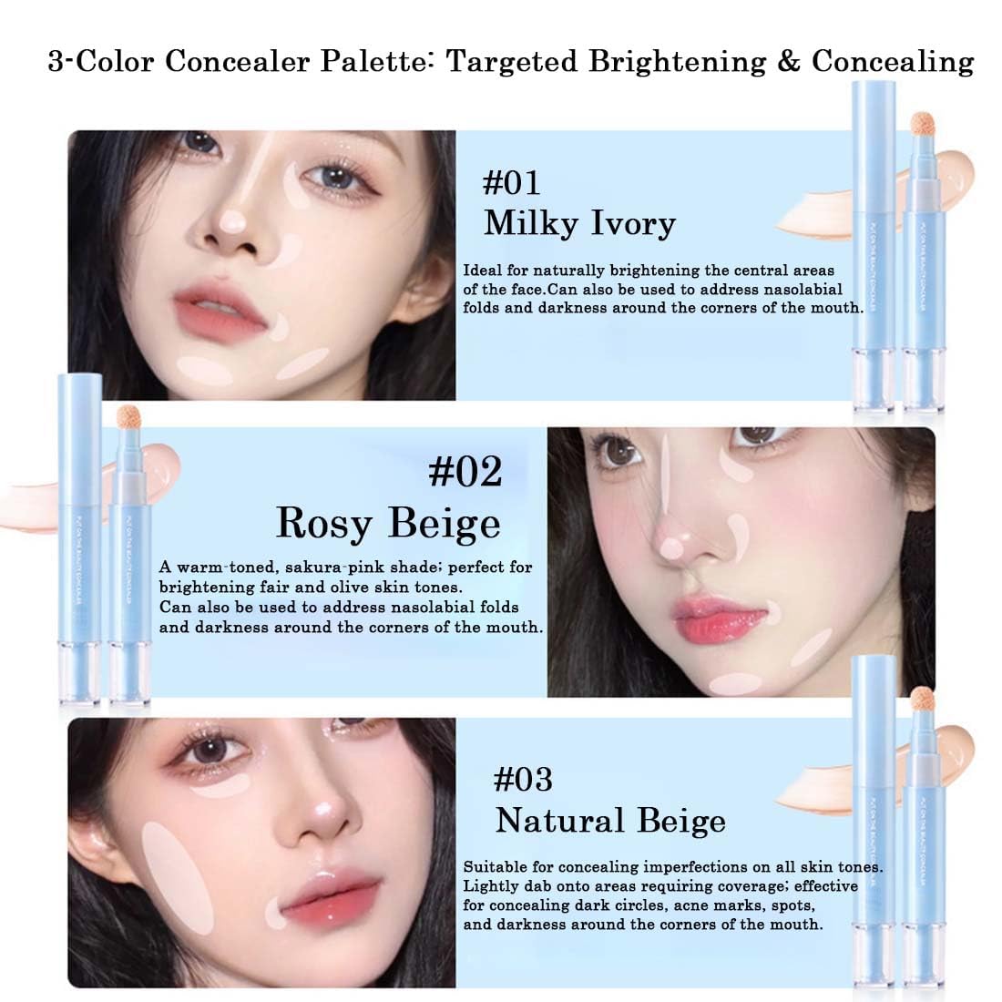 Generic concealer pen applicator close-up illustrating precision and control