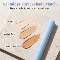 Generic concealer pen texture swatches demonstrating blendable hydrating finish