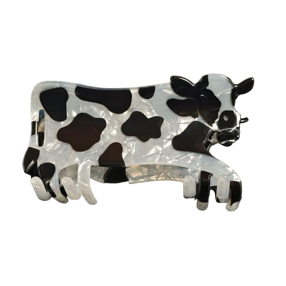 Generic cow clip front view showing playful design and secure hold