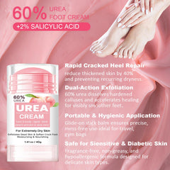 Generic cream stick applied to heel demonstrating targeted callus care