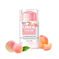 Generic cream stick front packaging showing label and peach scent benefit