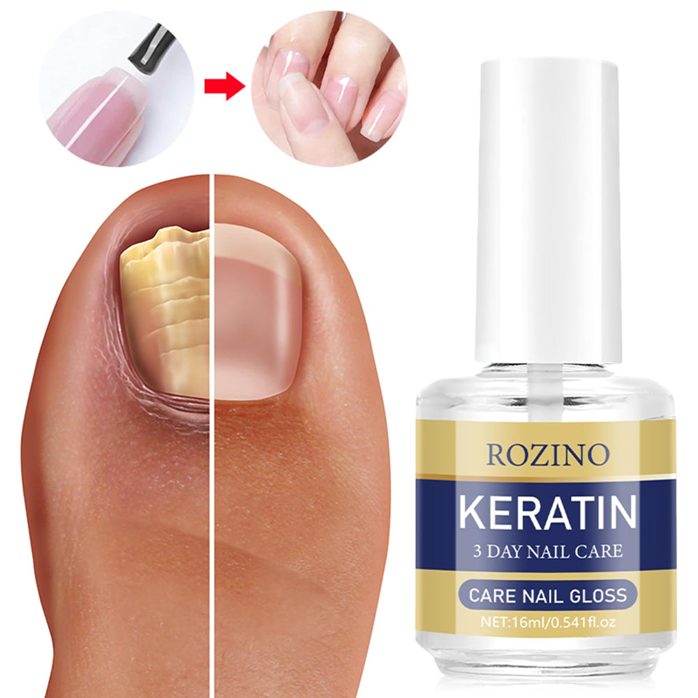 Generic hand massaging oil into cuticle illustrating strengthened, healthy nails