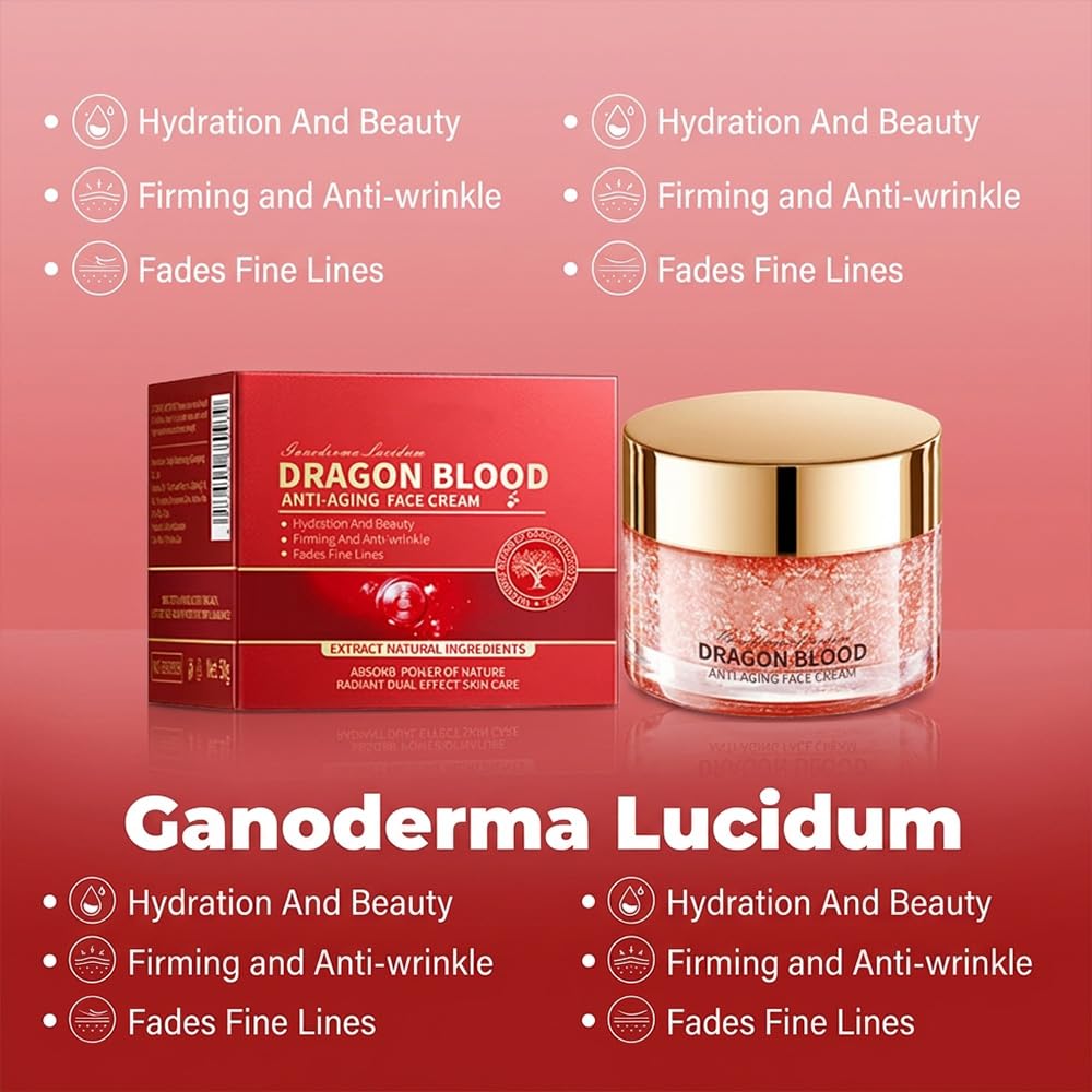 Generic Dragon Blood Cream applied to face in morning routine for hydrated glow