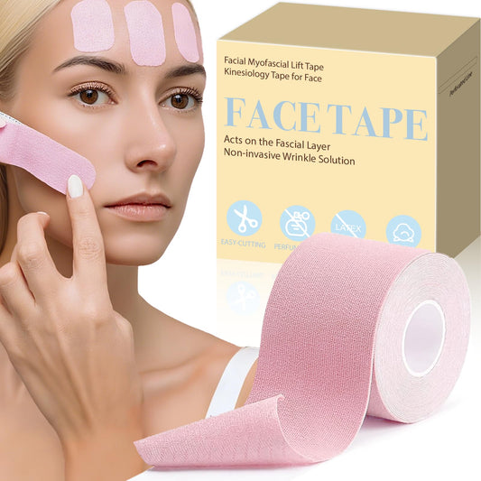 Generic face tape front packaging showing product and benefits for overnight smoothing