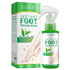 Generic front packaging of foot peel spray shows bottle and 100ml size for easy identification and storage