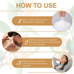 Generic frankincense balm applied to shoulder demonstrating muscle-relief and comfort benefit