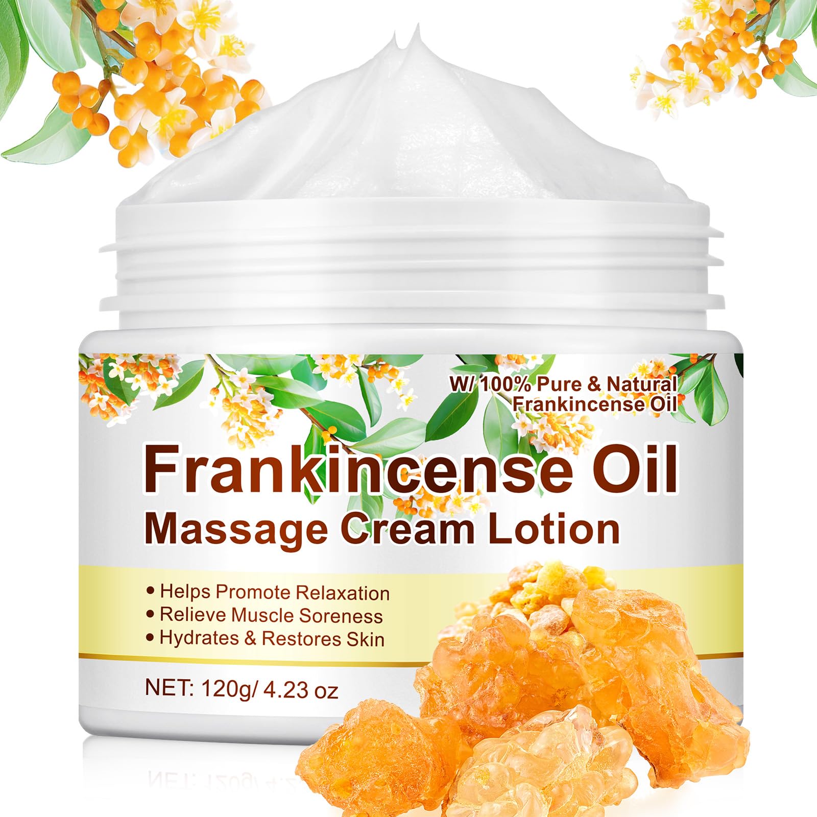 Generic frankincense balm jar front view showing clean packaging and nourishing benefit