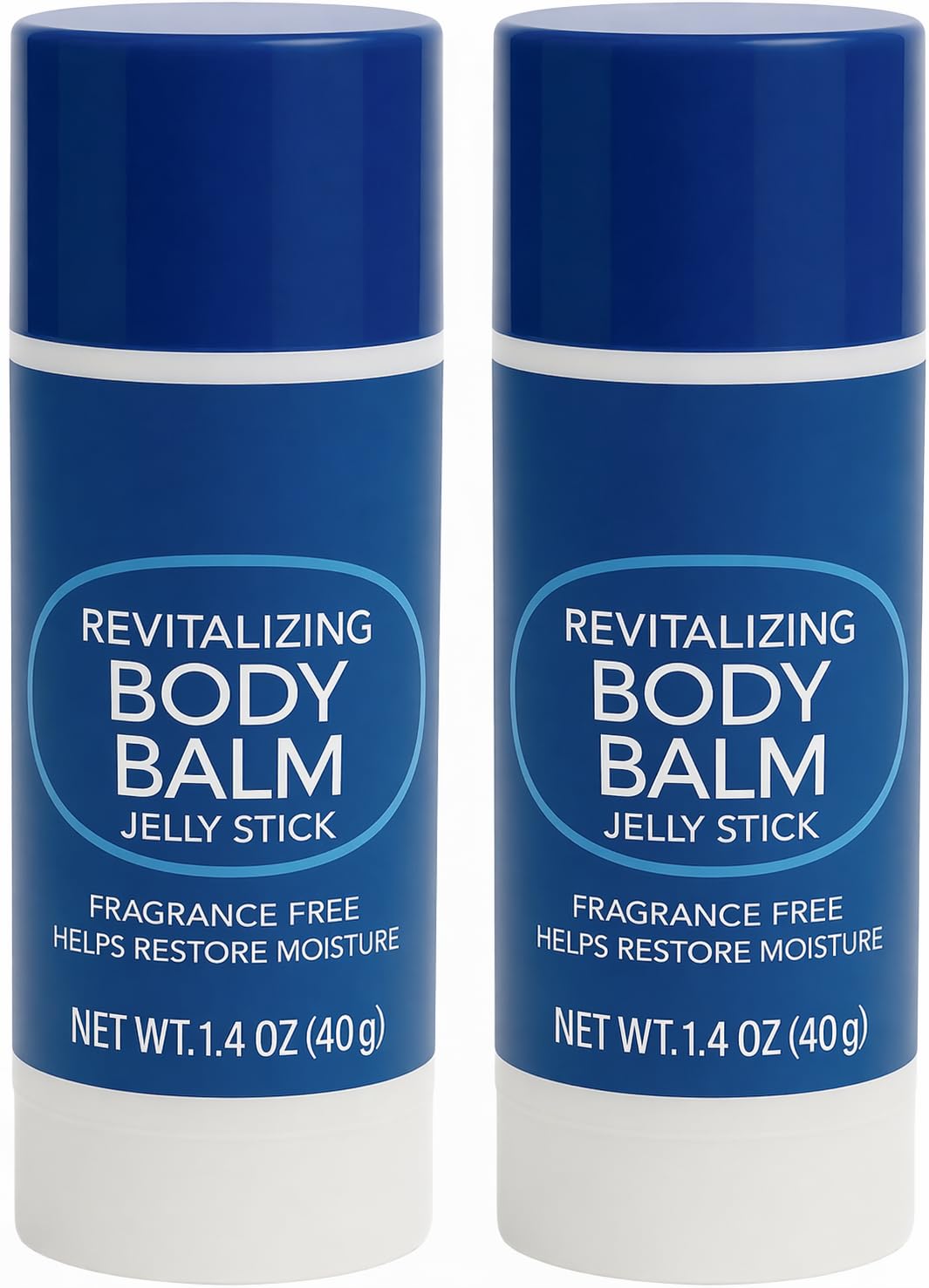 Generic balm stick front packaging showing size and twin pack convenience