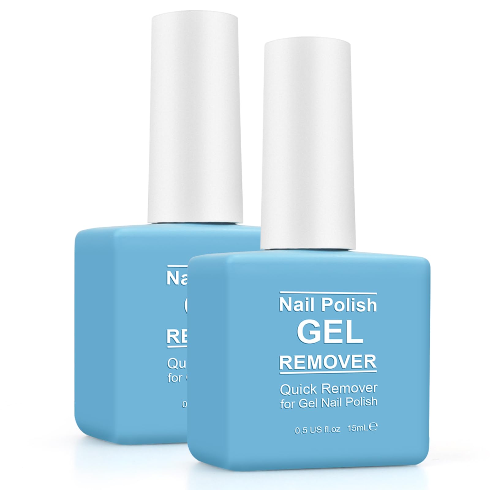 Generic gel nail polish remover front packaging showing compact 2-pack benefit