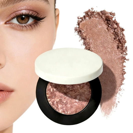 Generic front packaging of Multicolor Metallic Eyeshadow showing compact exterior and branding benefit of portability