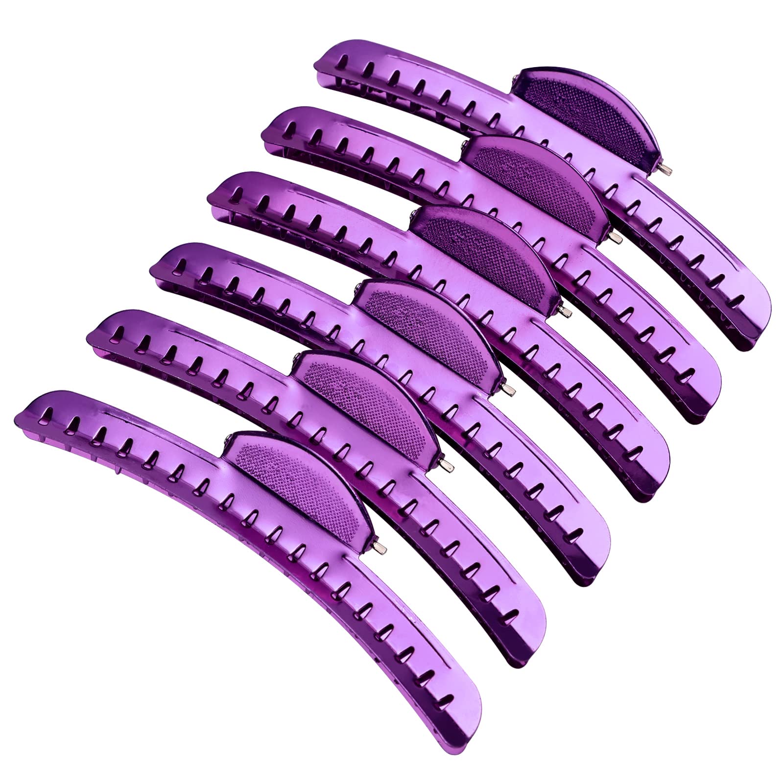Generic purple clips front view showing set and count, secure hold benefit