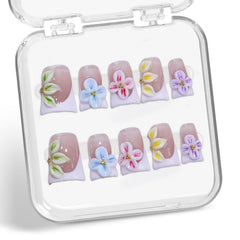 Generic front packaging showing set of ten press-on nails, ready to wear