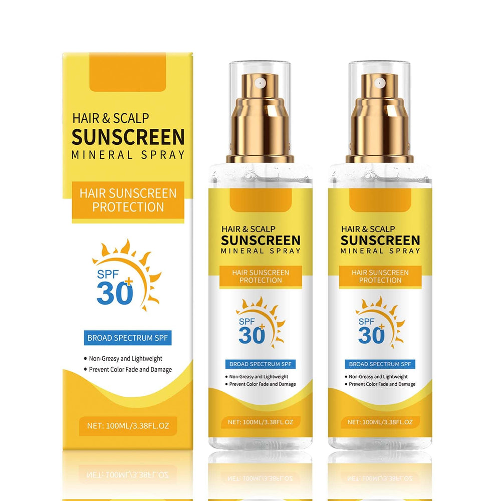 Generic front packaging showing two SPF 30 sprays and clear labeling for travel convenience