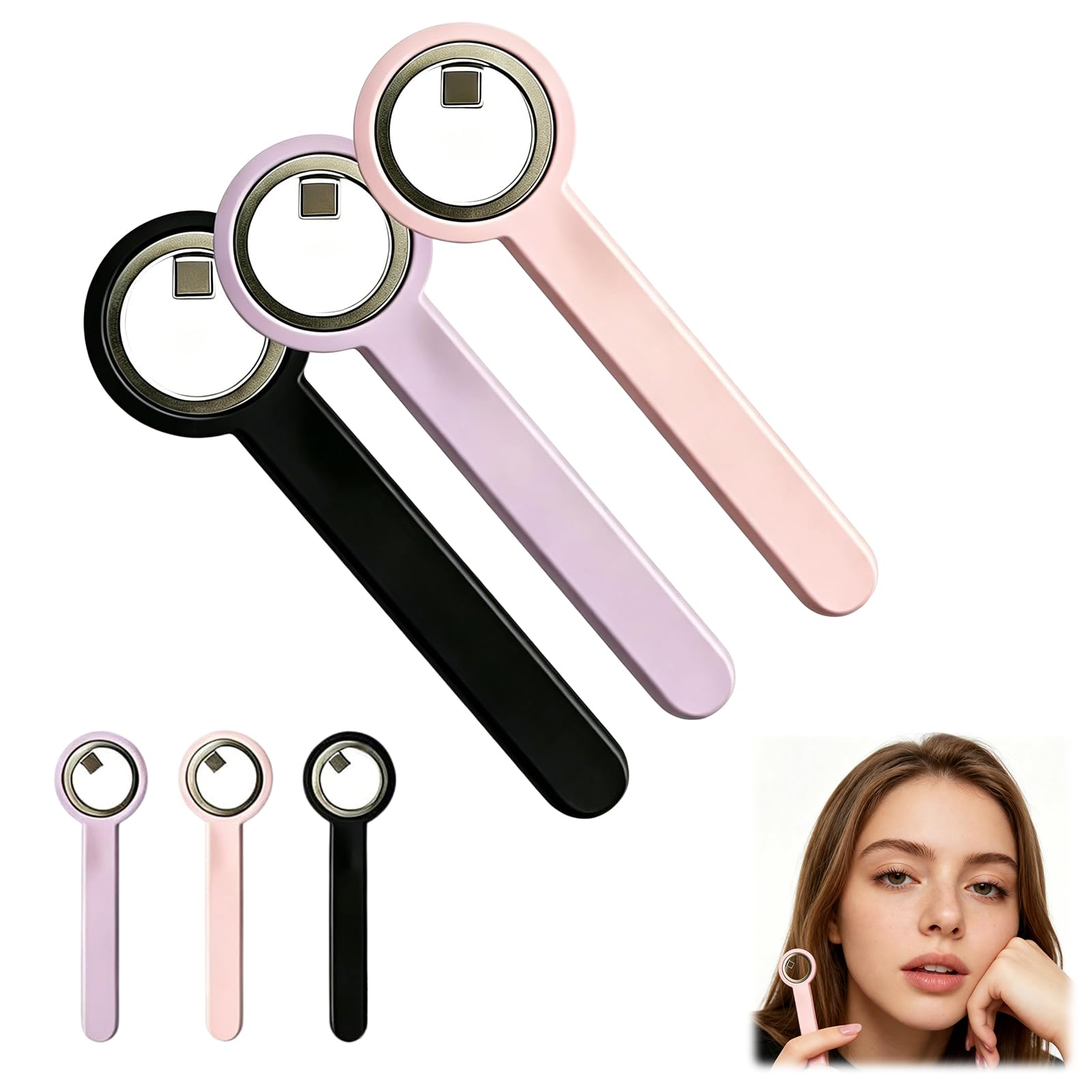 Generic brand front view of the magnet set showing three wands and heads for precise patterns