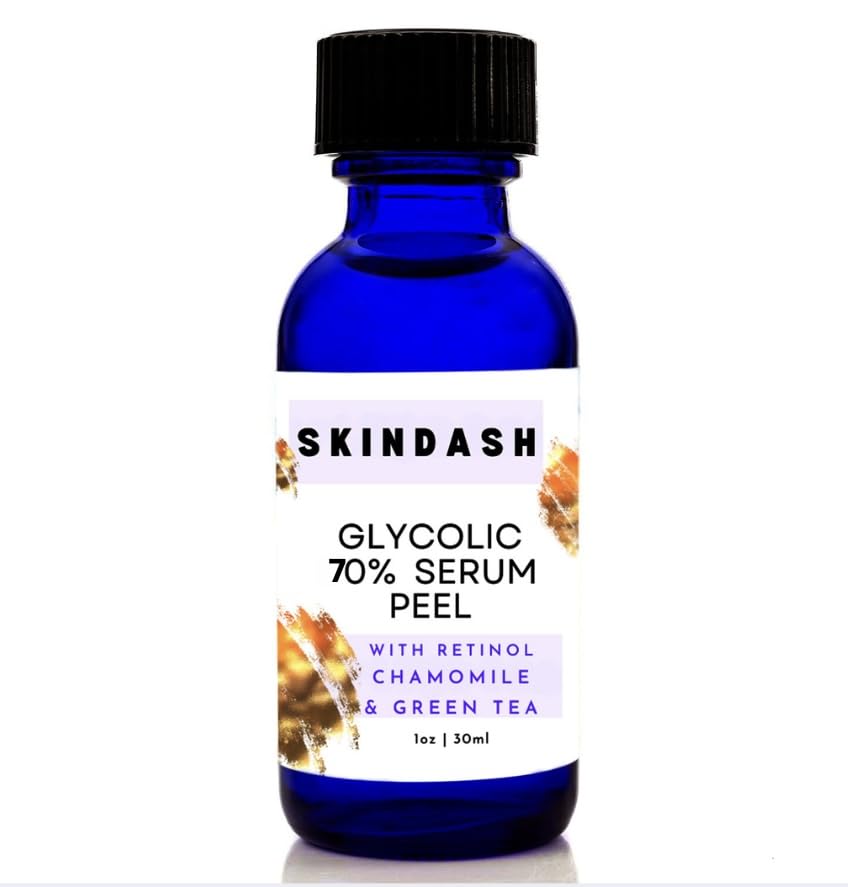 Generic 70% glycolic acid bottle front view showing professional packaging and potency benefit