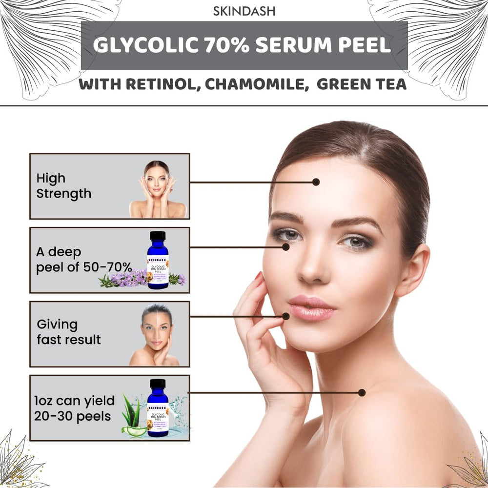 Generic bottle with chamomile flowers illustrating soothing botanical support during exfoliation