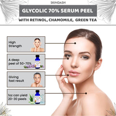 Generic bottle with chamomile flowers illustrating soothing botanical support during exfoliation