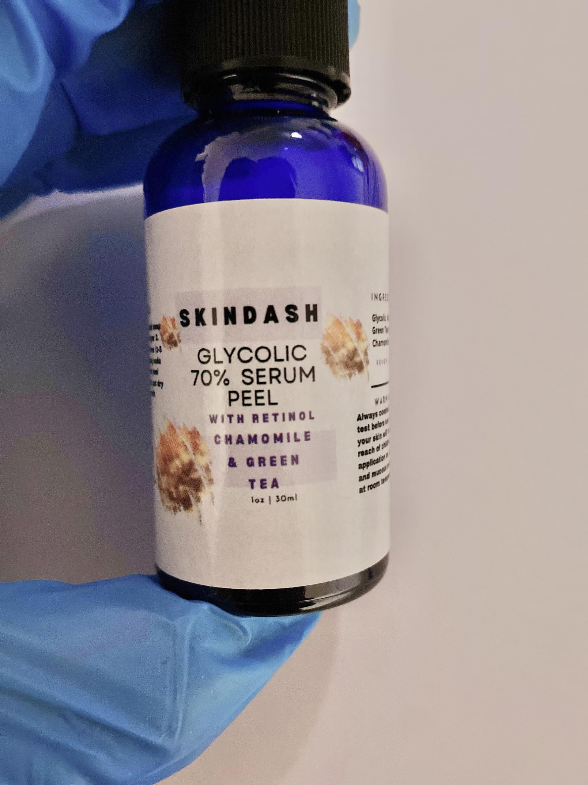 Generic serum on bathroom counter lifestyle shot showing easy at-home professional treatment benefit