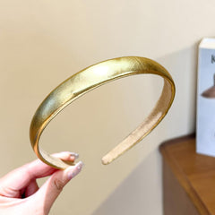 Generic gold headband on model lifestyle showing polished look for events and daily wear