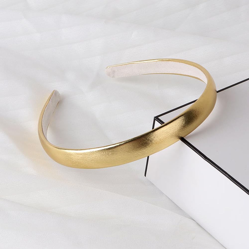 Generic gold headband package includes single band displayed for easy gifting benefit