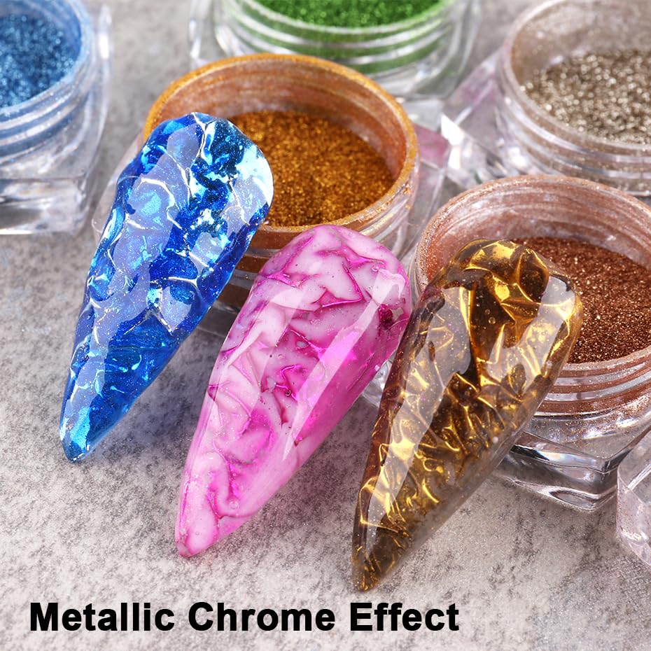 Generic close-up of gold and silver powders highlighting reflective payoff