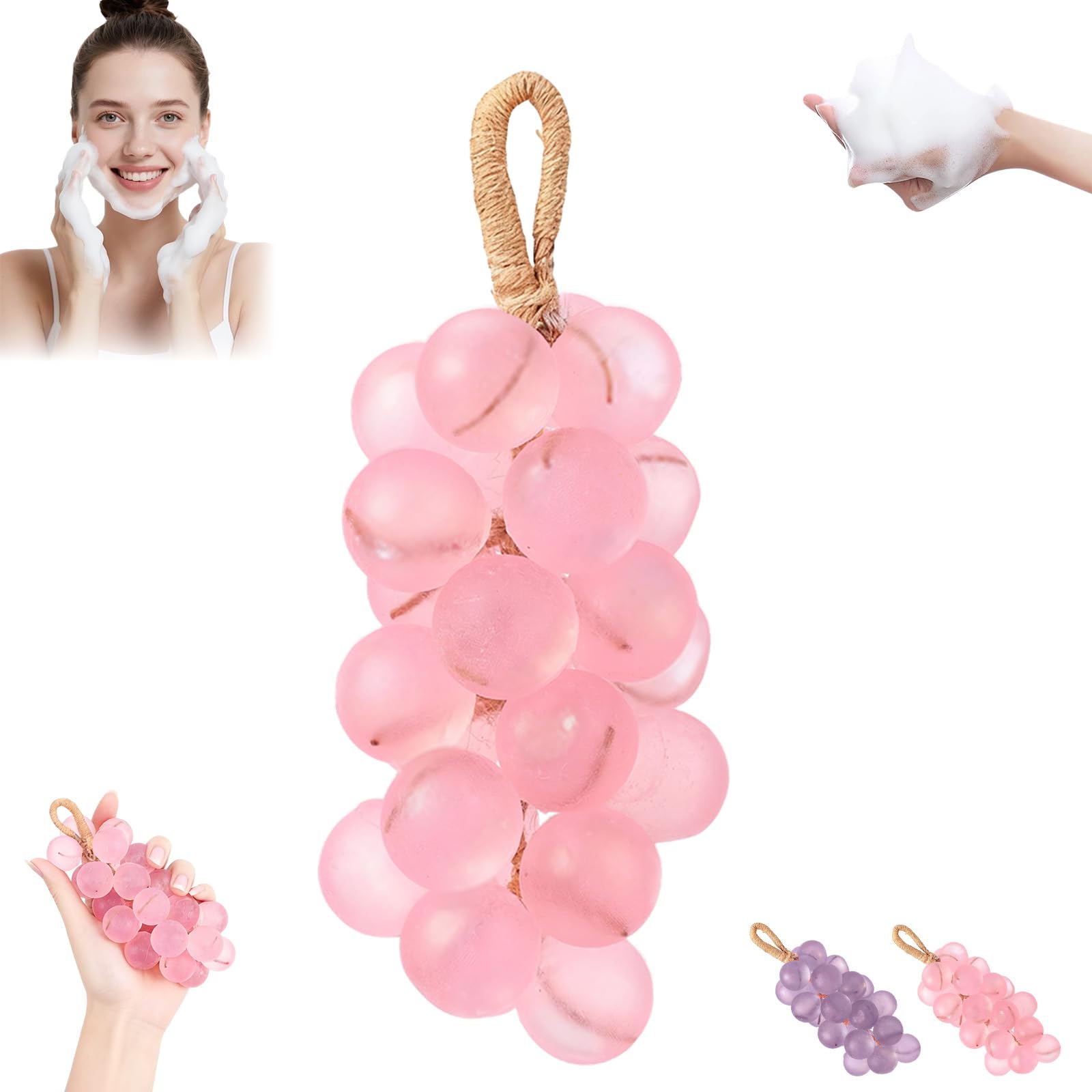 Generic grape soap front view showing cluster design and decorative appeal