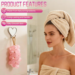 Generic grape soap styled on bathroom counter adding decorative charm