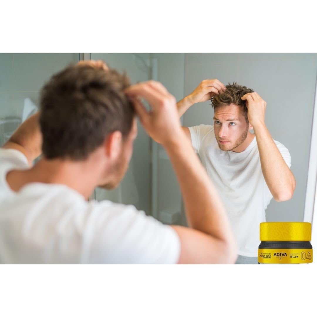 Generic Hair Gel No 4 used for wet-look hairstyle on model showing long-lasting polished hold