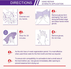 Generic hand mask glove lavender ingredient shot highlighting natural extract benefits