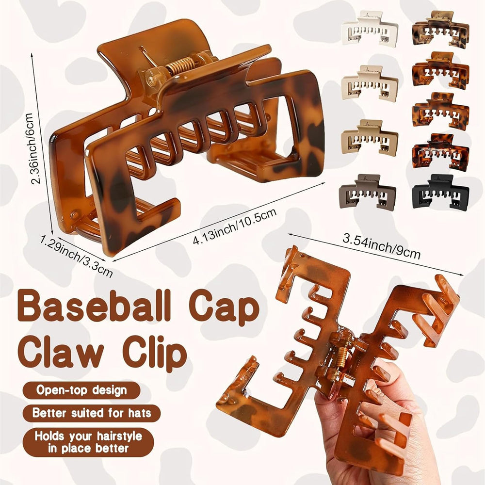 Generic hat claw holding a thick hair bun securely for active wear