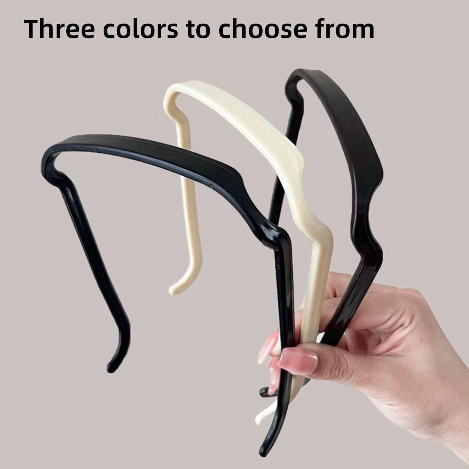 Generic headband securing a ponytail demonstrates reliable hold during activity