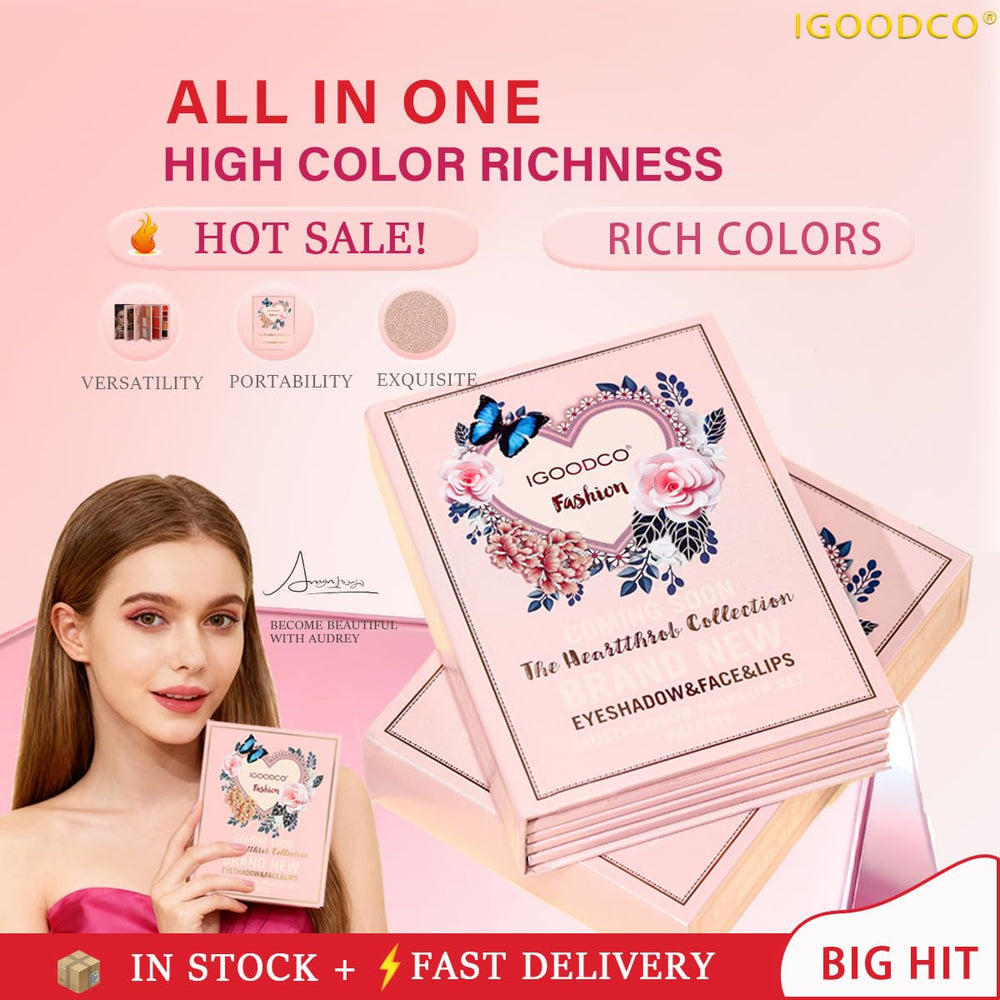 Generic IG3057 opened showing built-in mirror, convenient on-the-go use