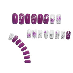 Generic hand applying press-on nail demonstrating easy use and time-saving benefit
