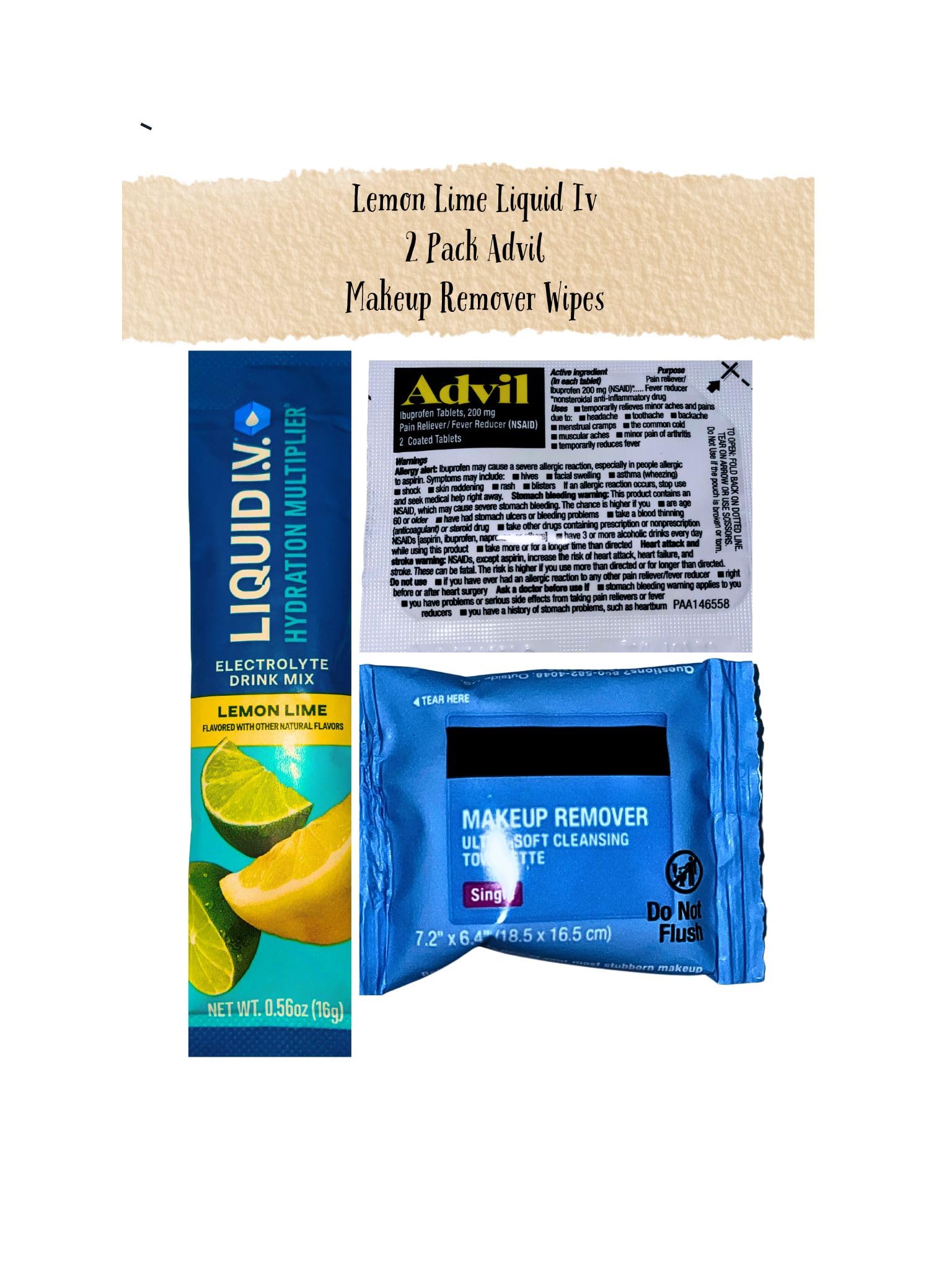Generic hand holding open Generic pouch revealing contents for on-the-go relief benefit