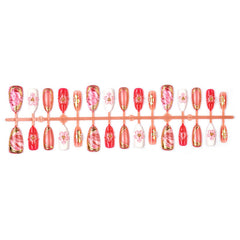 Generic hand applying press-on nail, Generic nails speed and easy application