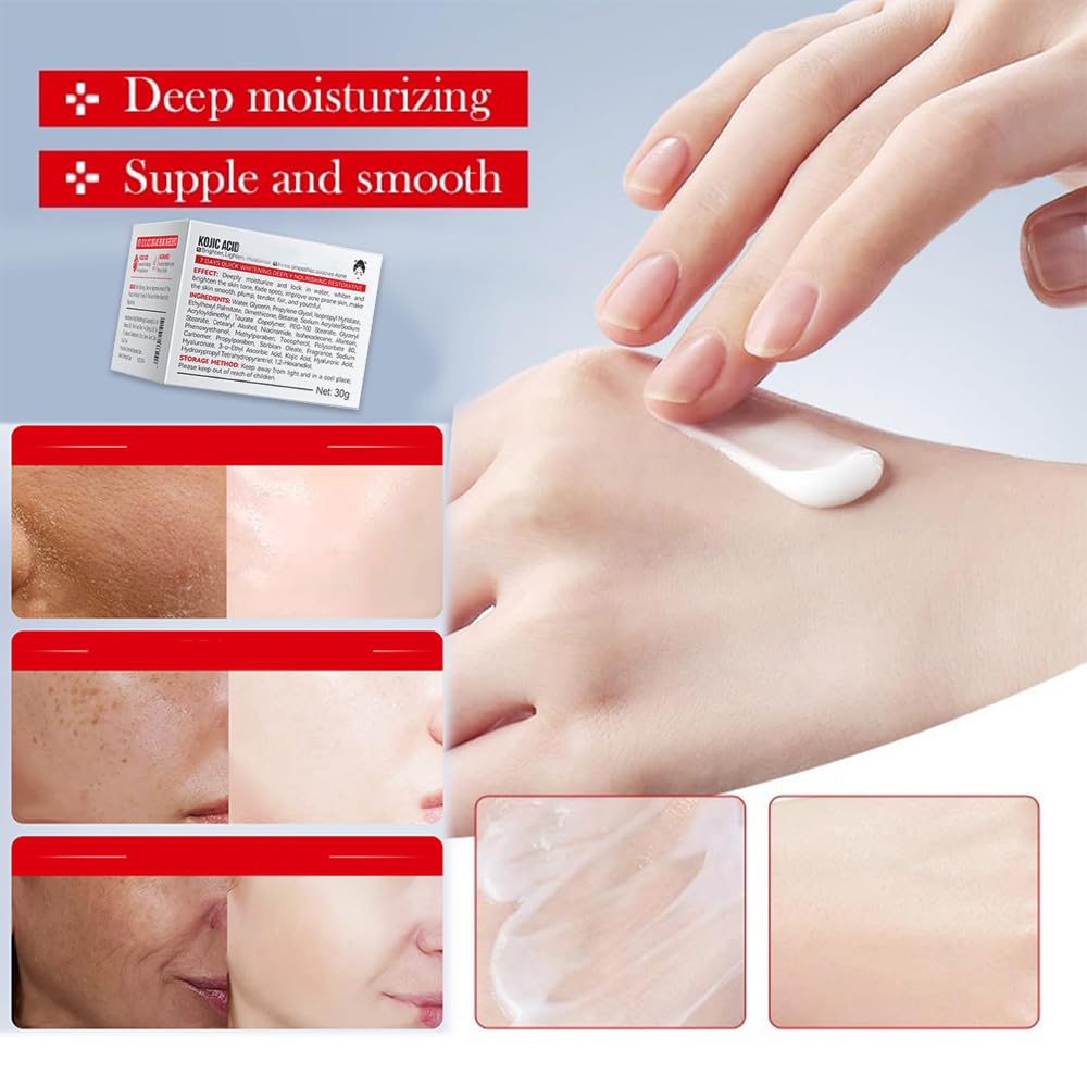 Generic ingredient label listing kojic acid niacinamide sodium hyaluronate benefits