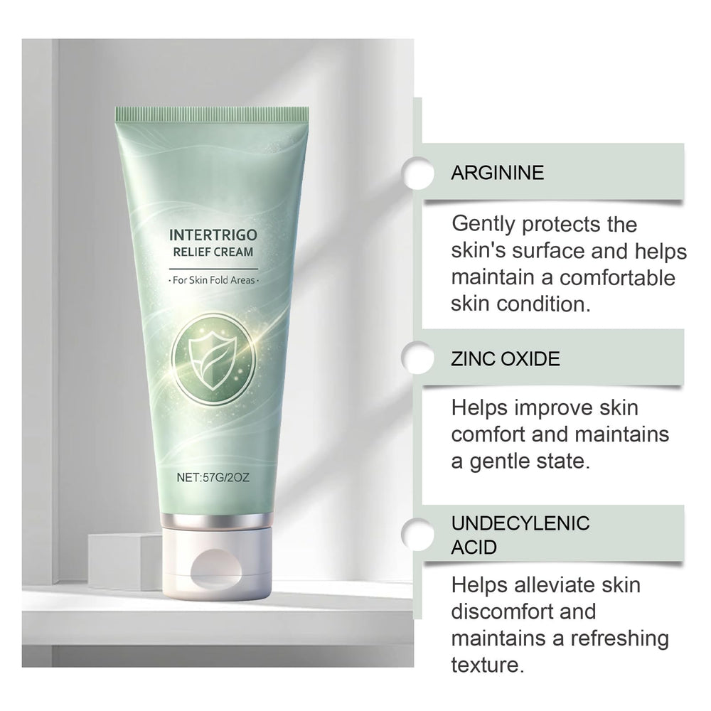 Generic application under breast illustrating protective barrier against chafing benefit
