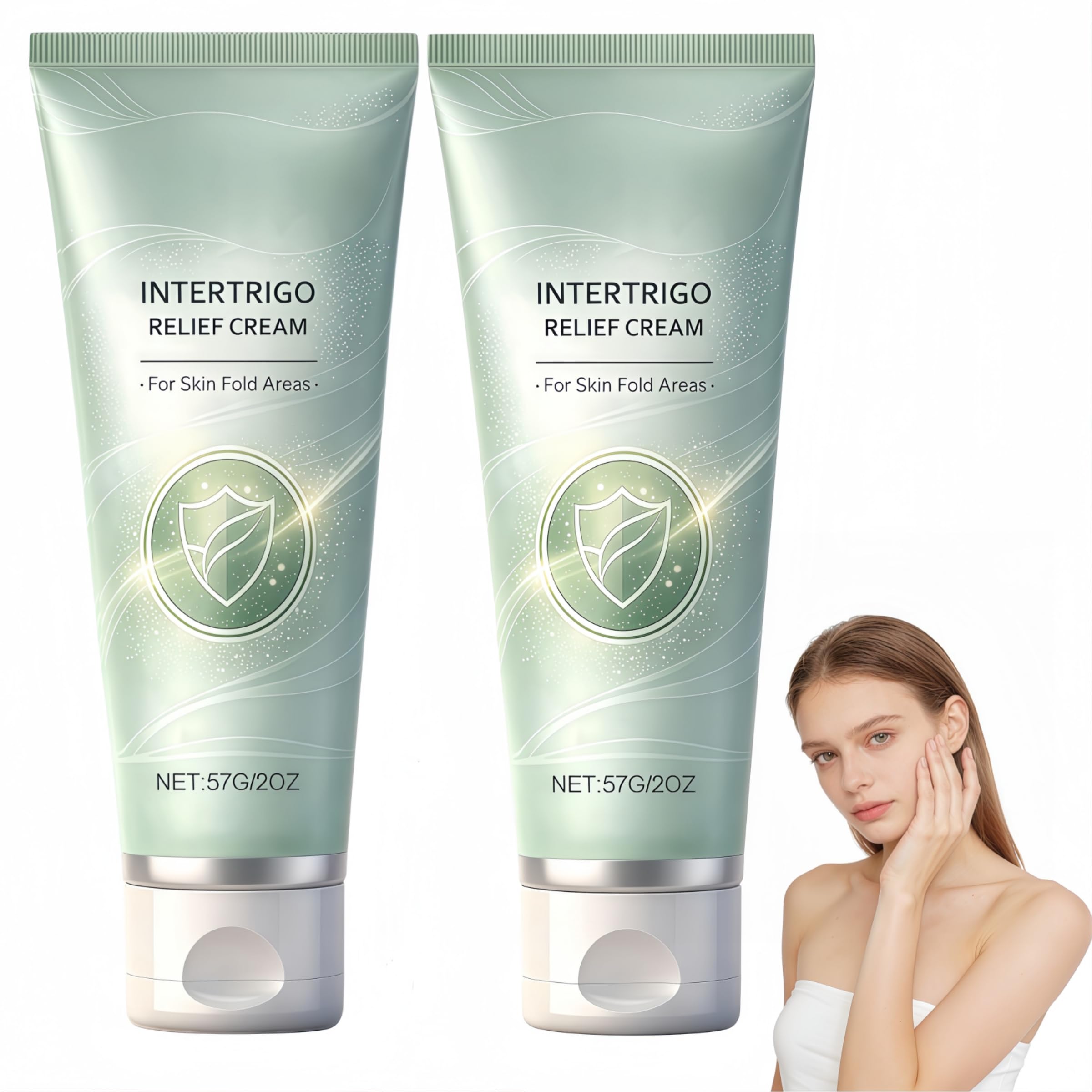 Generic Intertrigo Cream front tubes showing product and quantity, supports skin comfort