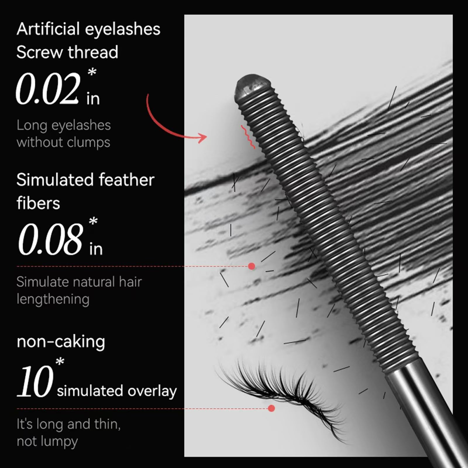 Generic Iron Wand before and after lashes demonstrating dramatic length and separation benefit