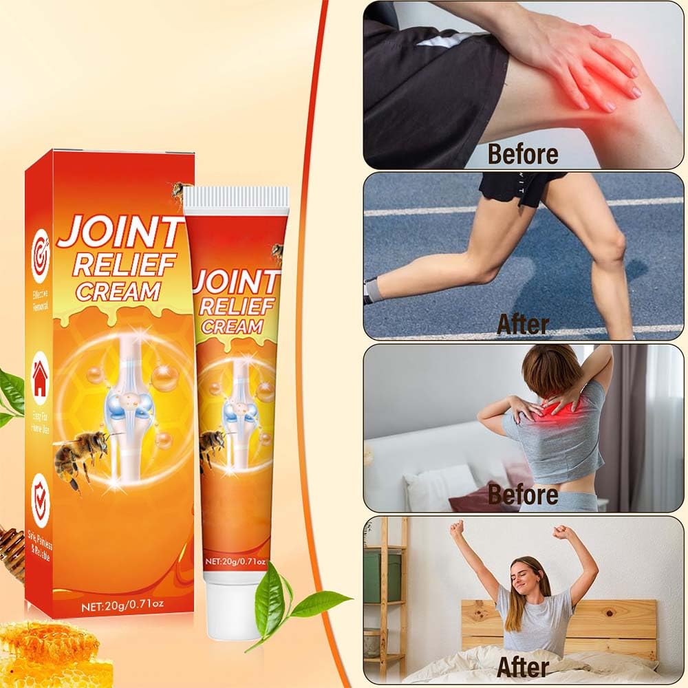 Generic cream spread on knee illustrating easy application for joints