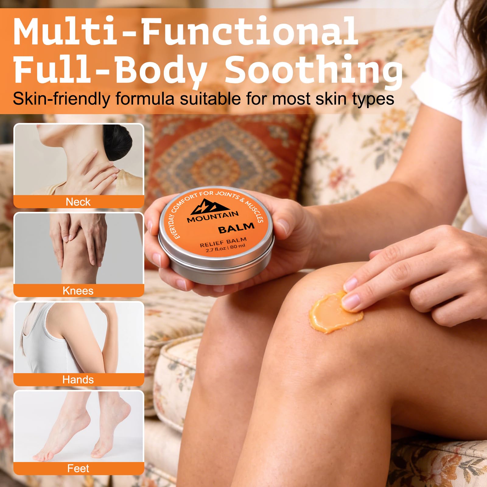 Generic label detail showing ingredient list and calming essences