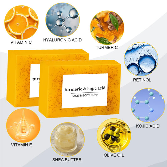 Close-up of soap texture highlighting Generic turmeric extract for gentle cleanse