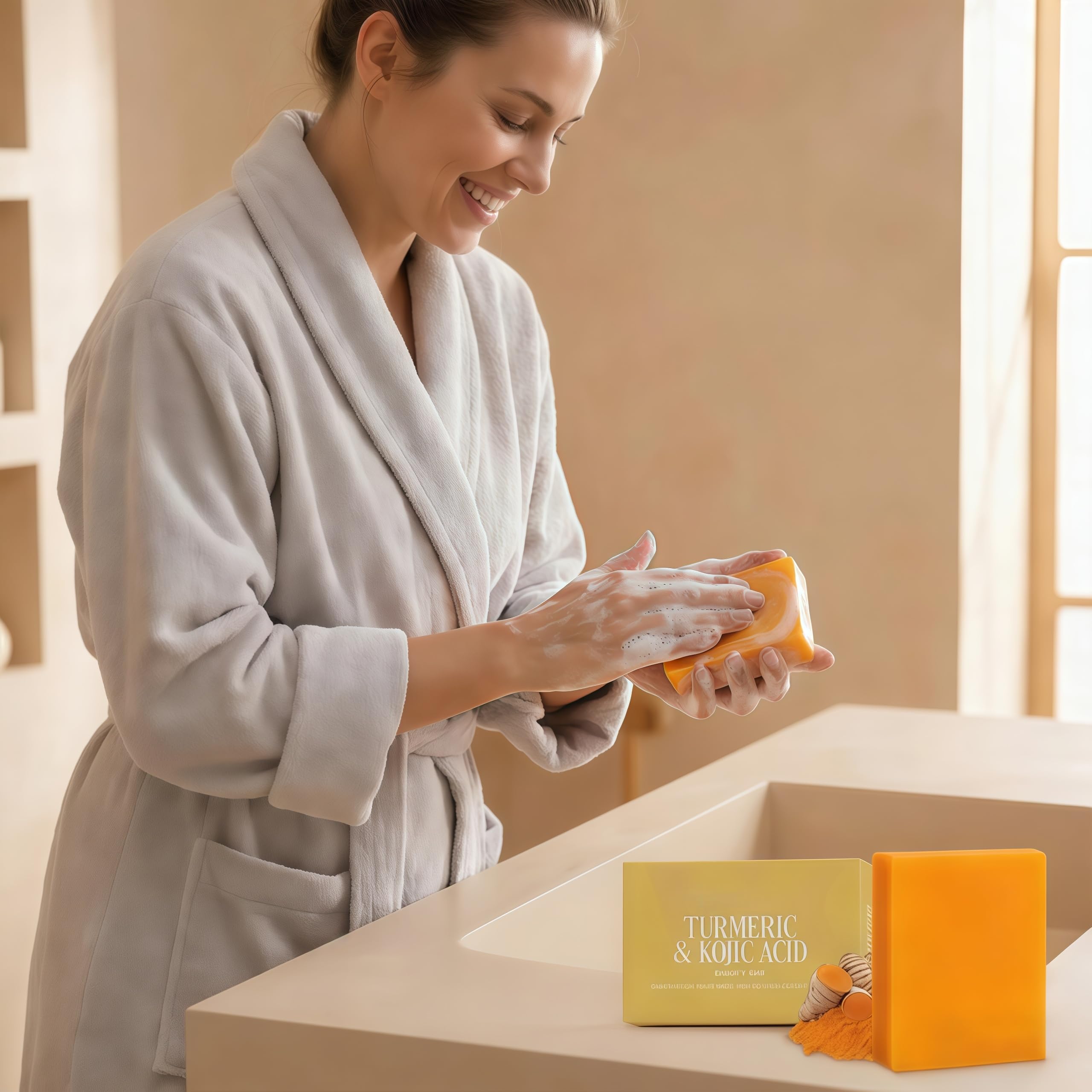 KORA BALM styled bathroom scene conveying daily routine and glow
