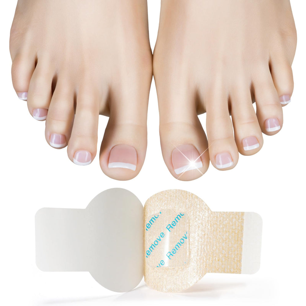 Generic relaxed hand with patch applied showing discreet, comfortable nail repair while resting