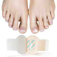 Generic relaxed hand with patch applied showing discreet, comfortable nail repair while resting