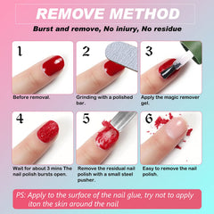 Generic home manicure setup with bottles displayed for simple at-home polish removal