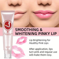Generic balm applied on lips with visible sheen and instant hydration benefit